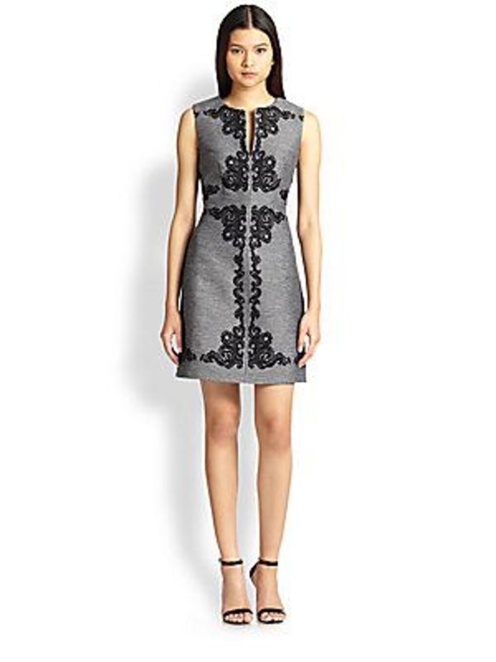 Diane von Furstenberg DVF Yvette Baroque-Print Melange Dress // 6